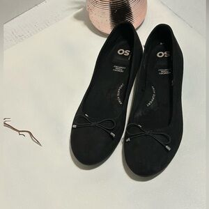 SO Women's Classic Black Flats with Bow